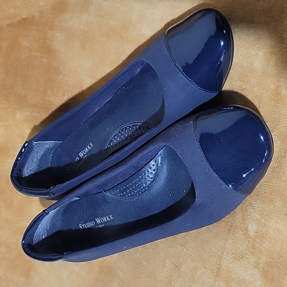 Studio Works Navy Wedge